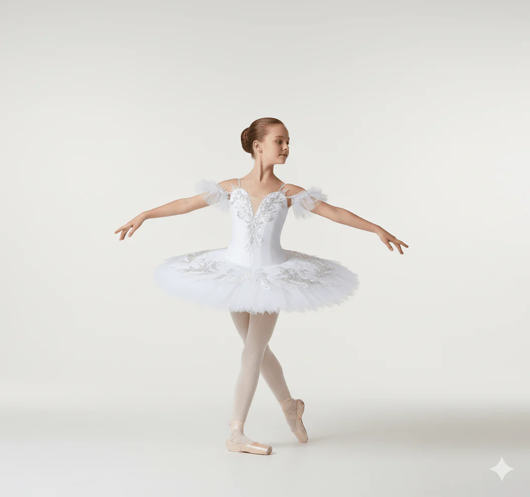Swan Lake White Ballet Tutu Dress - Image 3
