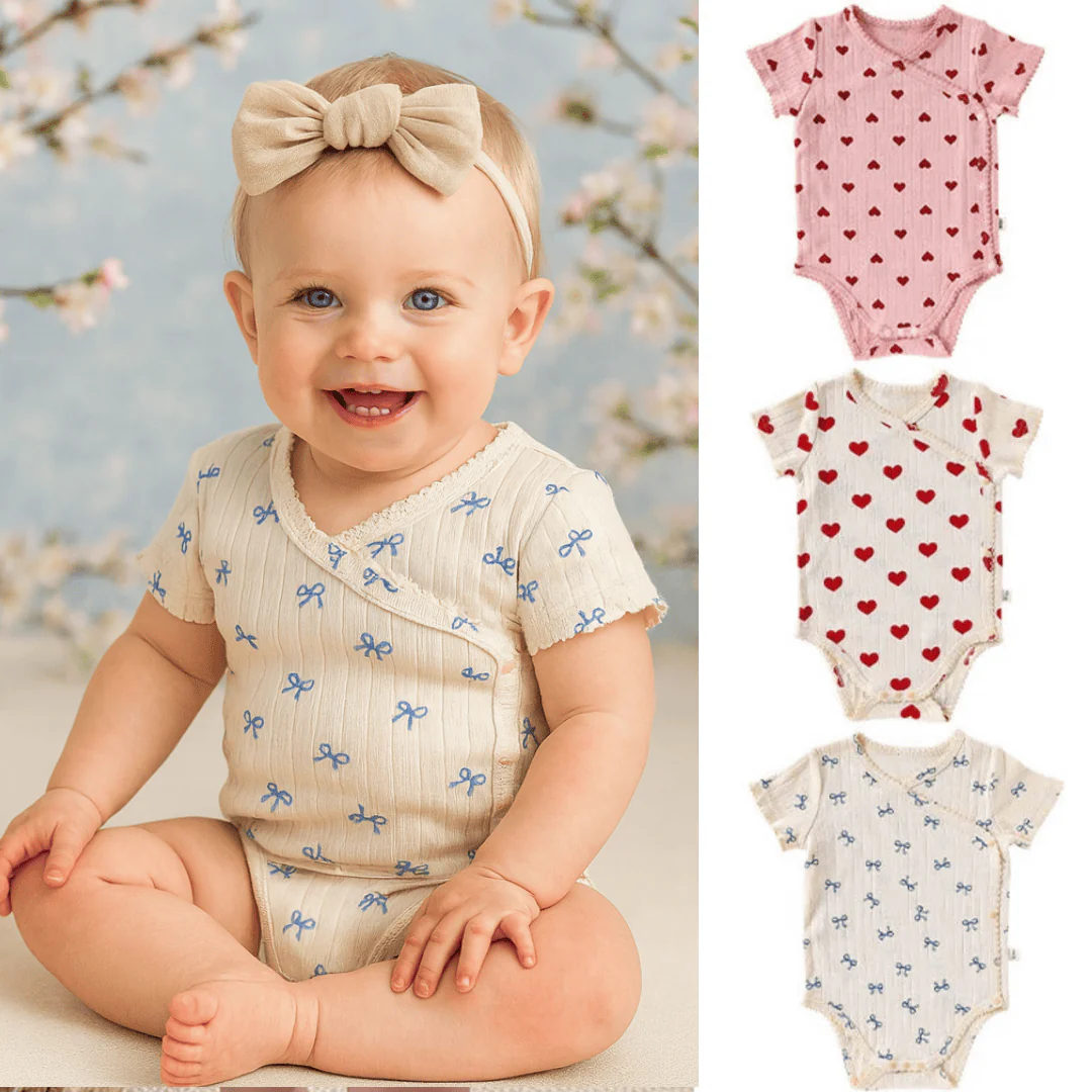 Sweet Heart Print Baby Romper - Image 2