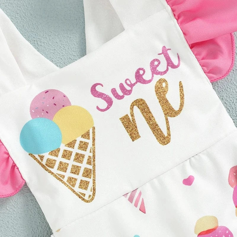 Sweet Ice Cream Baby Girl Romper - Image 3