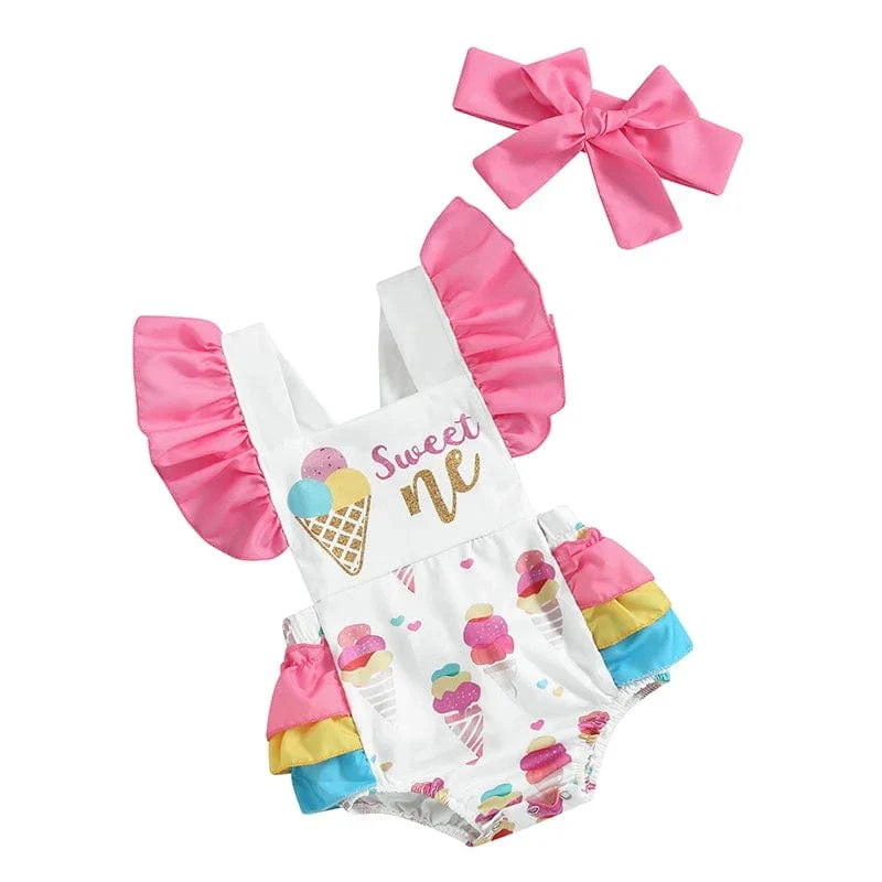 Sweet Ice Cream Baby Girl Romper - Image 5