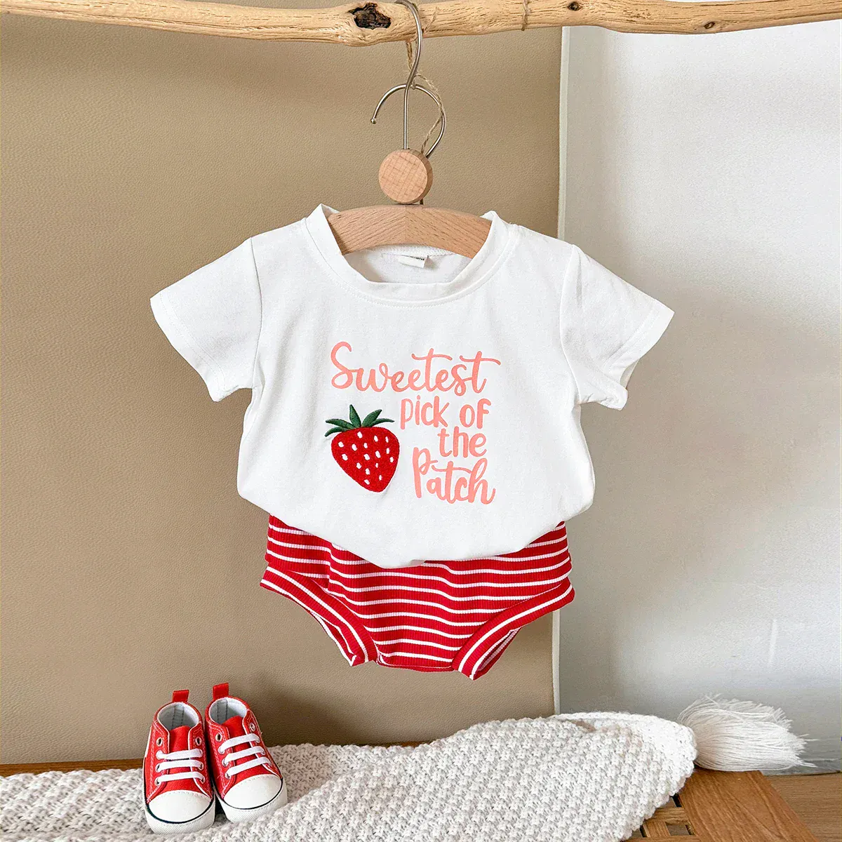 Sweetest Pick Strawberry T-Shirt & Shorts Set - Image 5