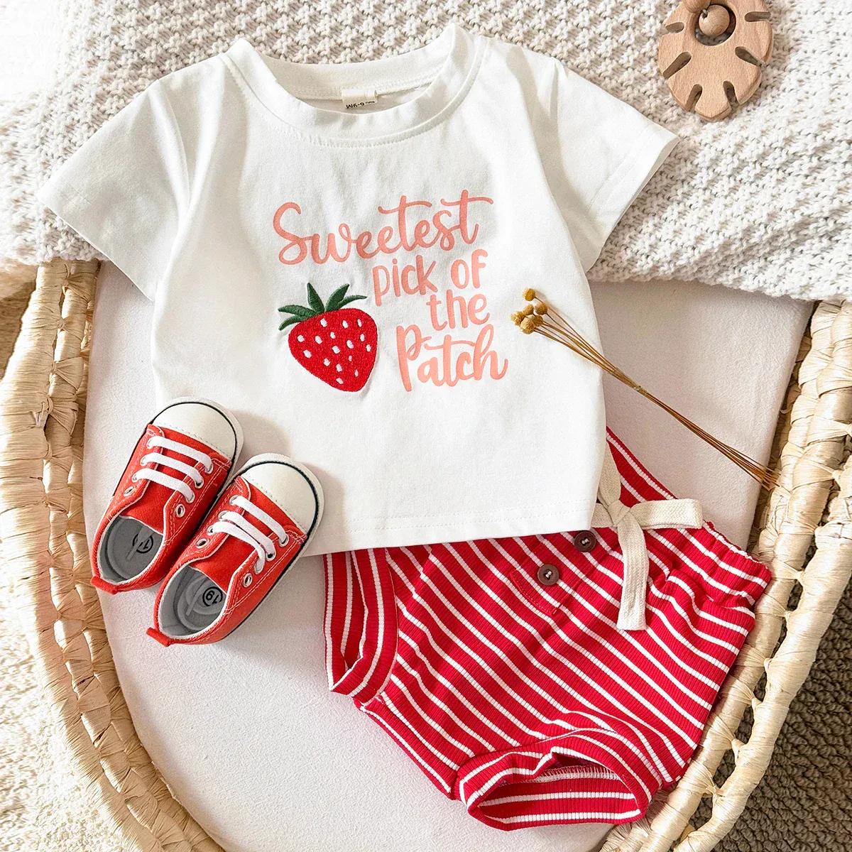 Sweetest Pick Strawberry T-Shirt & Shorts Set - Image 6