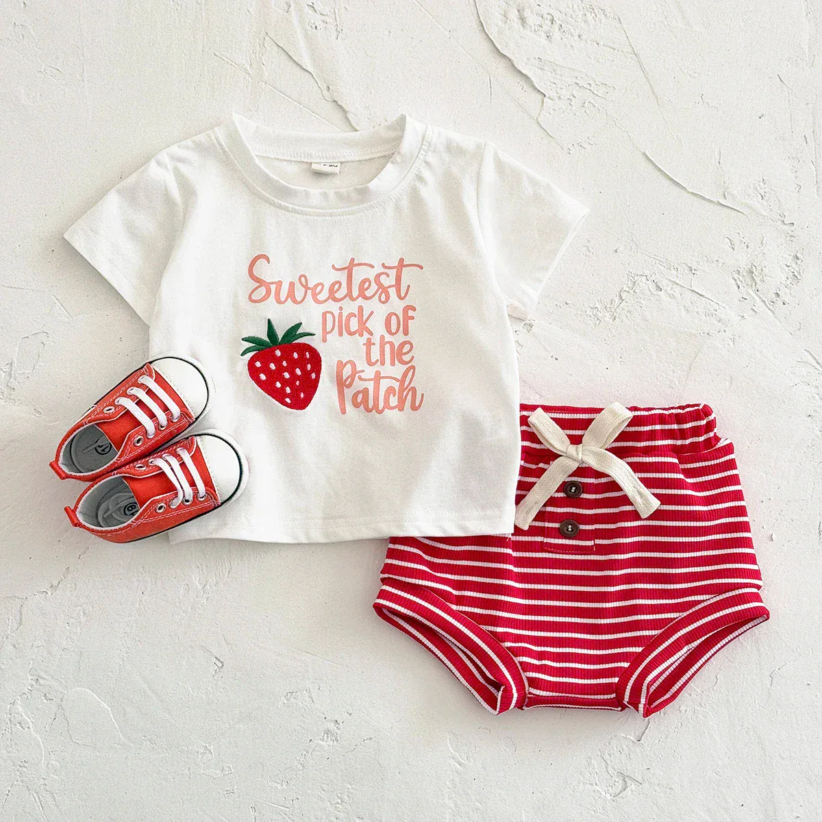 Sweetest Pick Strawberry T-Shirt & Shorts Set - Image 7