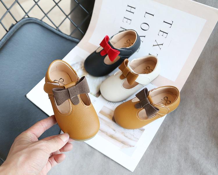 T-Strap Bow-Knot Leather Shoes - Image 10