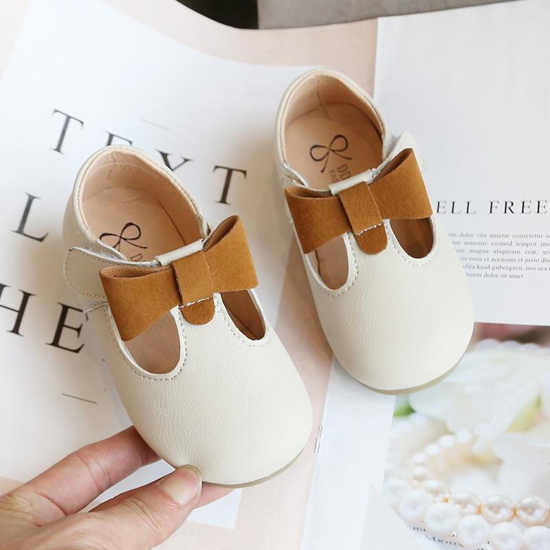 T-Strap Bow-Knot Leather Shoes - Image 20