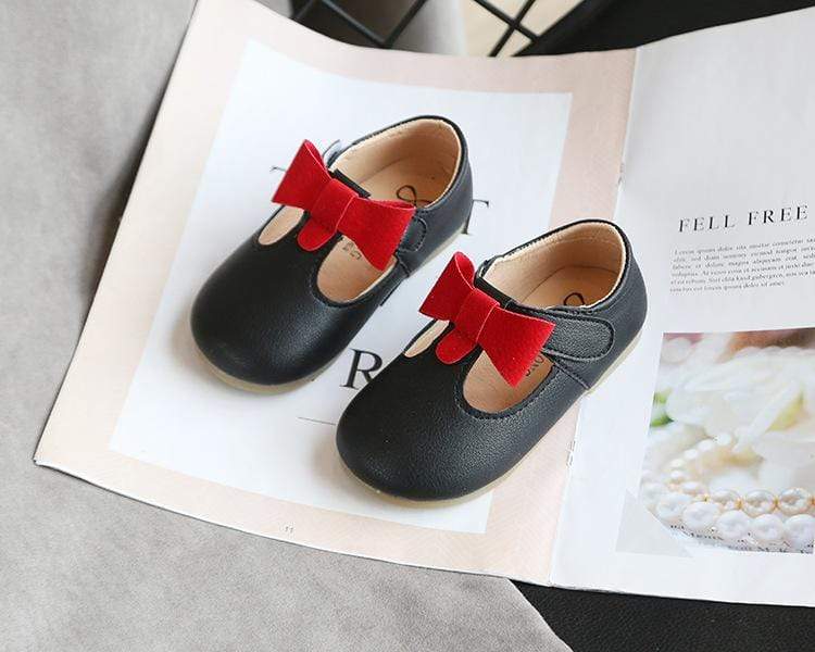 T-Strap Bow-Knot Leather Shoes - Image 21