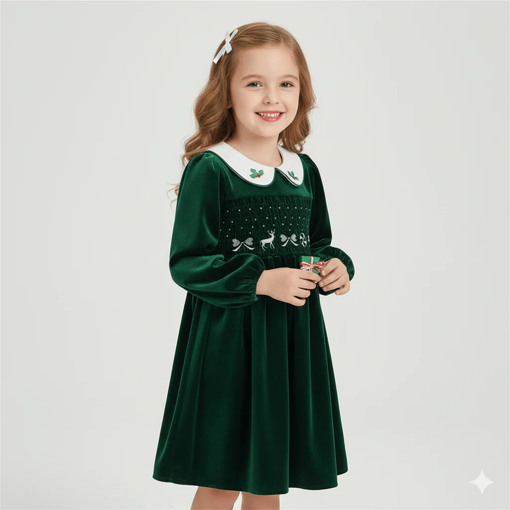 The Heirloom Velvet Smock Dress - Image 3