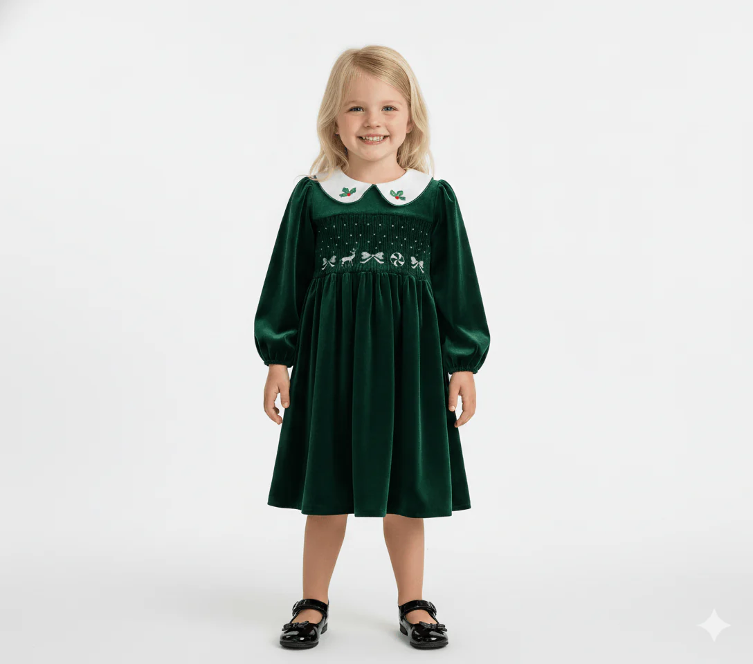 The Heirloom Velvet Smock Dress - Image 5