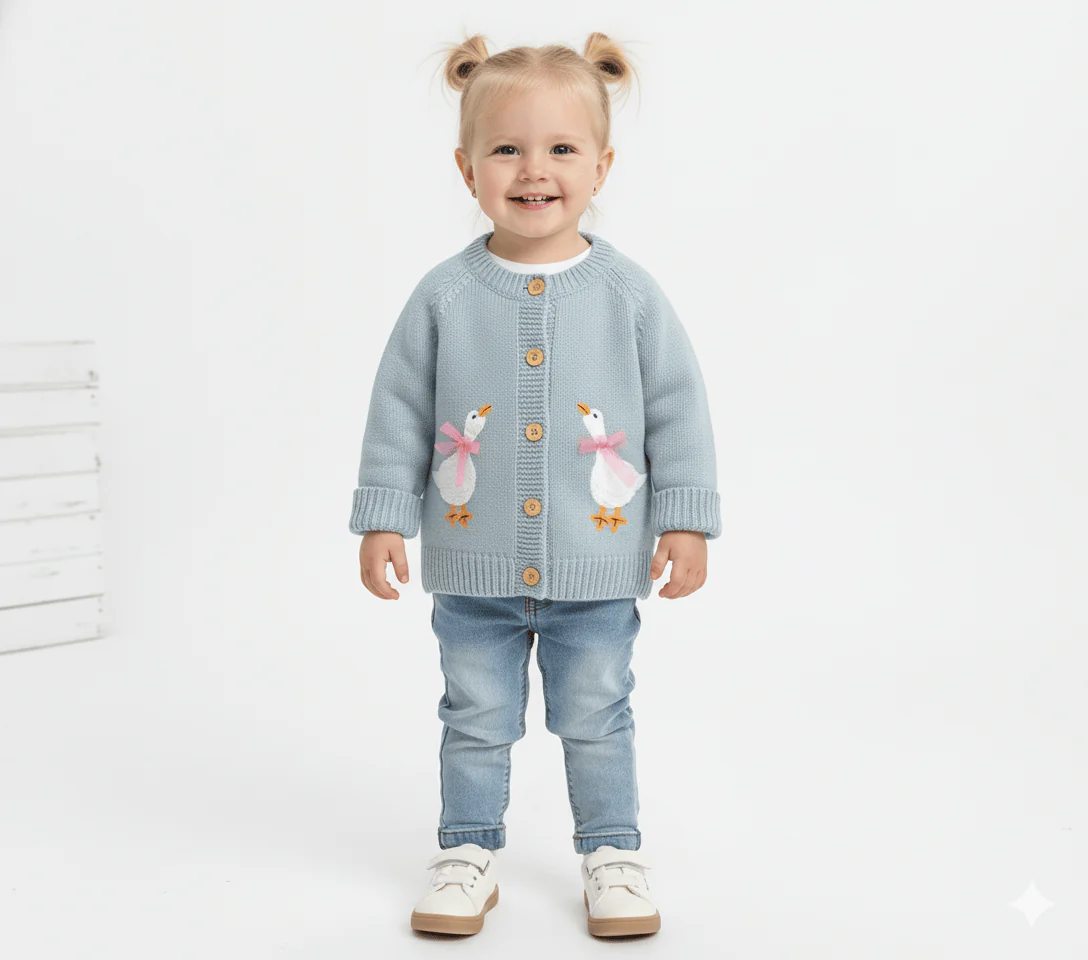 The Waddling Geese Pocket Knit Cardigan - Image 3