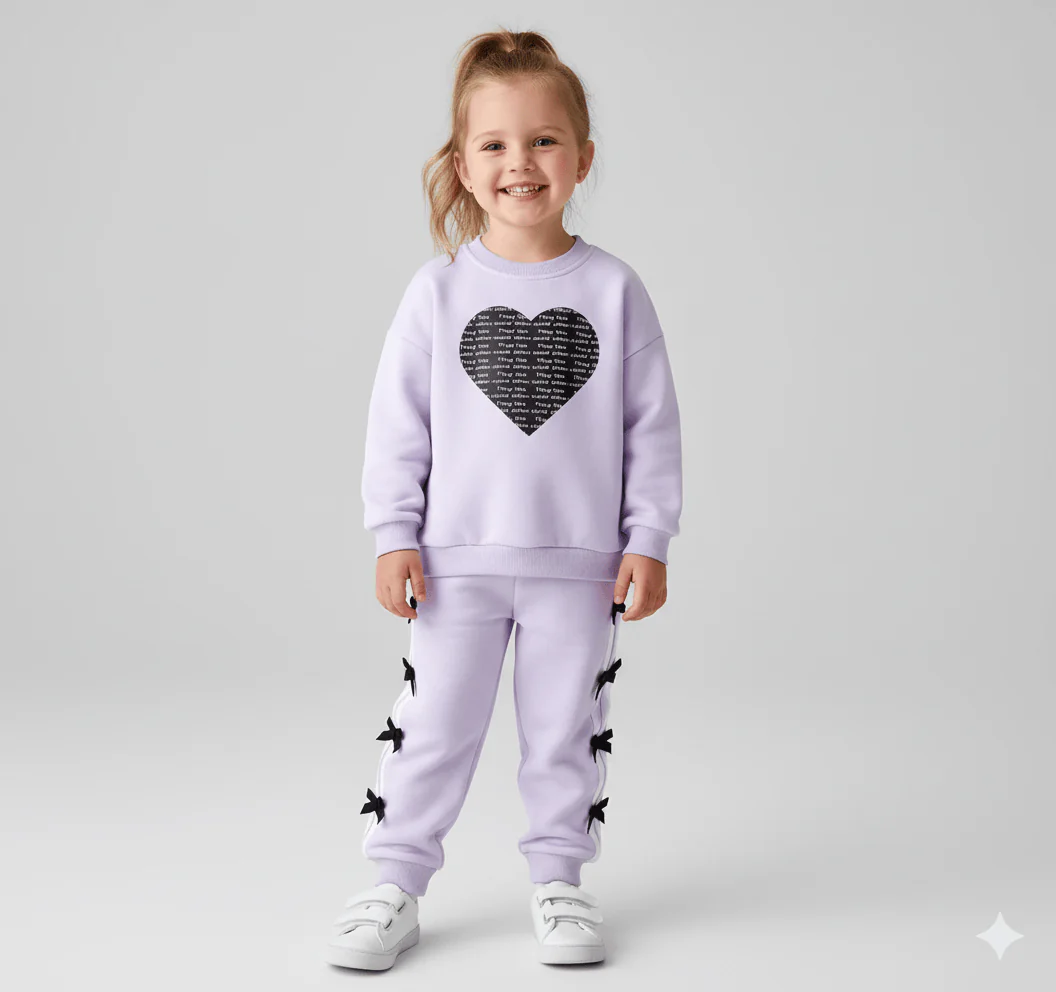 Toddler and Baby Heart Sweatshirt and Pants Set - Image 11
