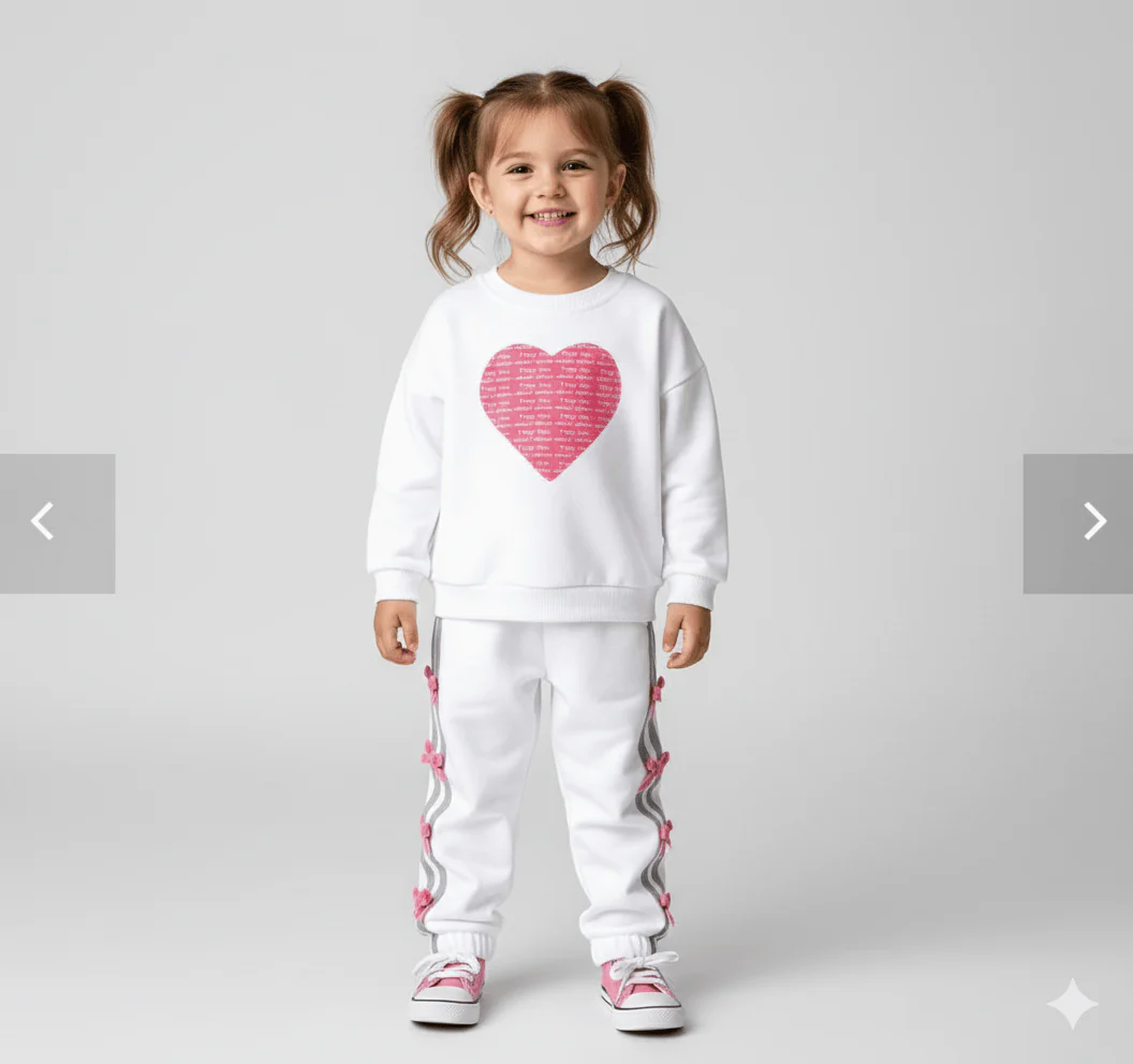 Toddler and Baby Heart Sweatshirt and Pants Set - Image 13