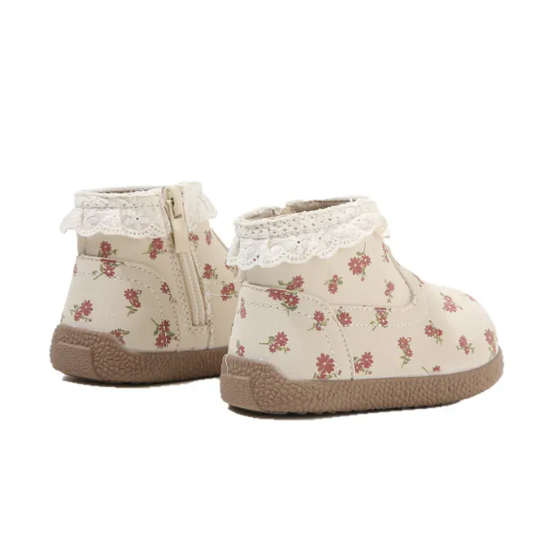 Toddler & Baby Microfiber Ankle Boots with Lace - Image 7