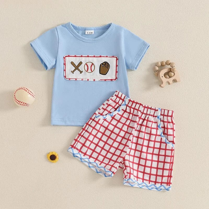 Toddler Boy Summer Baseball Outfit - Image 2
