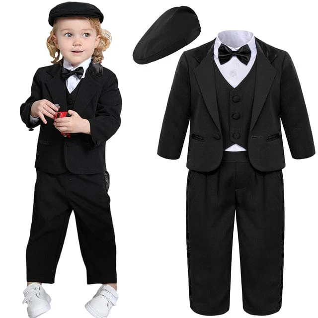 Toddler Boy Tuxedo Formal Outfit - Image 3