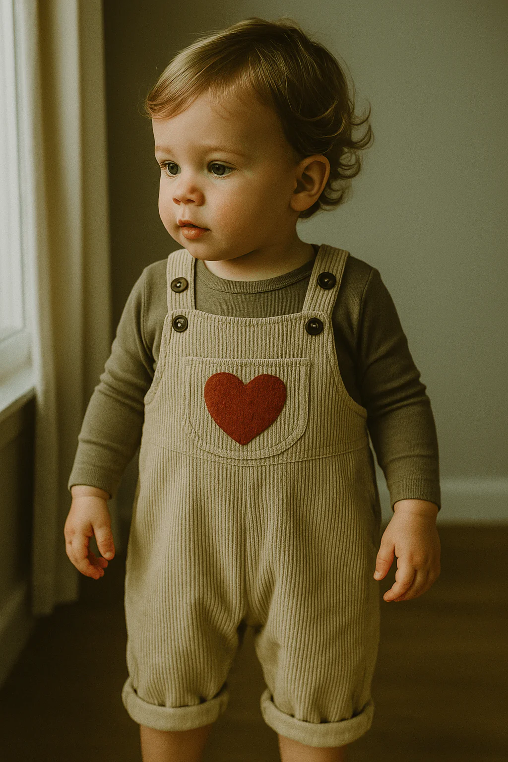 Toddler Corduroy Heart Overalls - Image 10