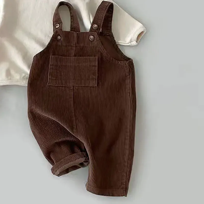Toddler Corduroy Suspender Romper - Image 9