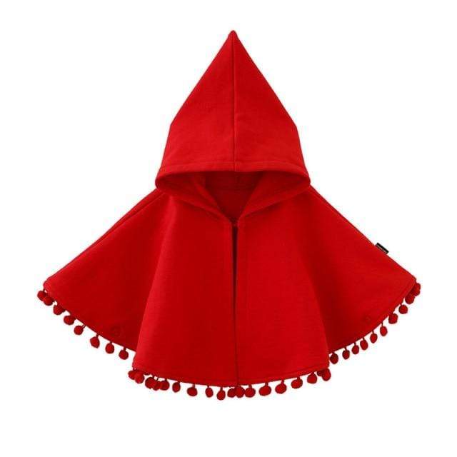 Toddler Girls Red Hooded Cape - Image 4
