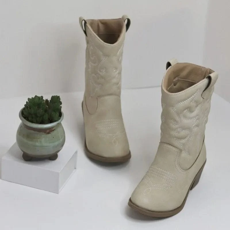 Trendy Girls Mid Length Boots - Image 5