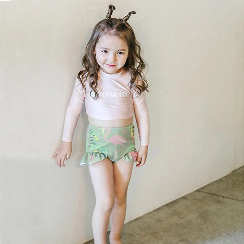 Tropical High Waisted Swimsuit - Image 3