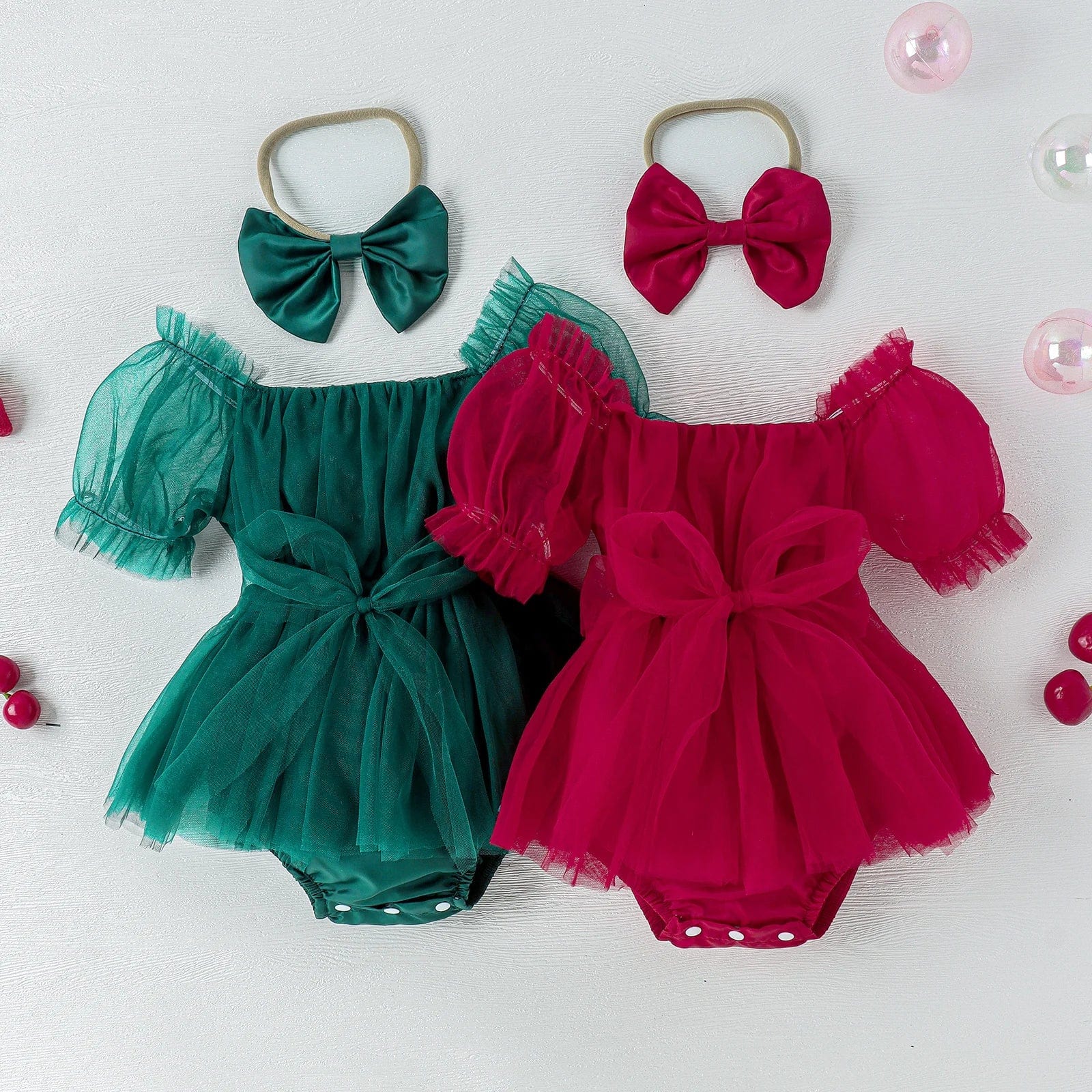 Tulle Romper Dress with Handband Set - Image 2