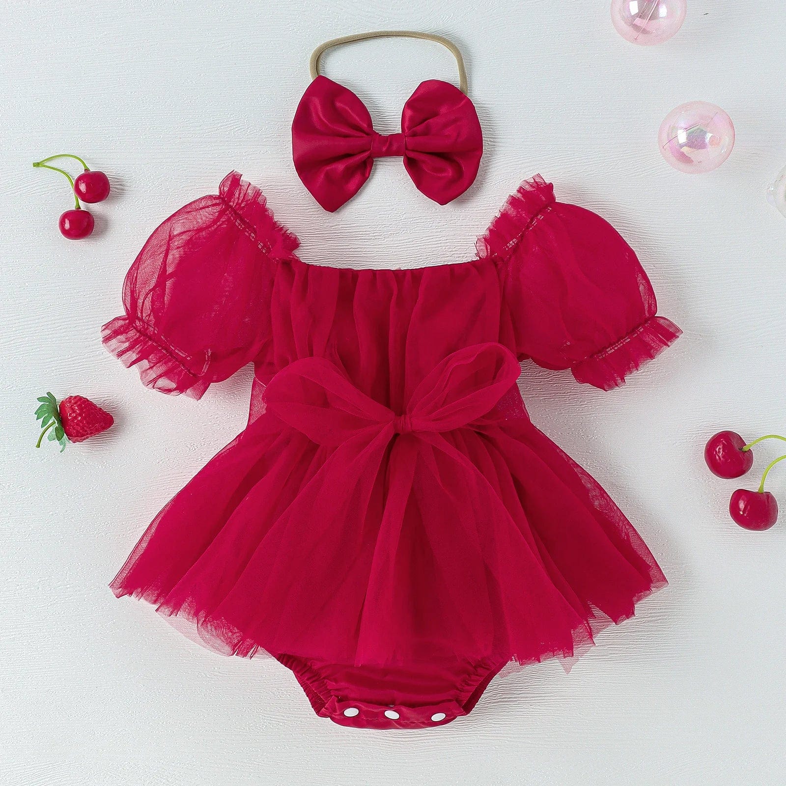 Tulle Romper Dress with Handband Set - Image 8