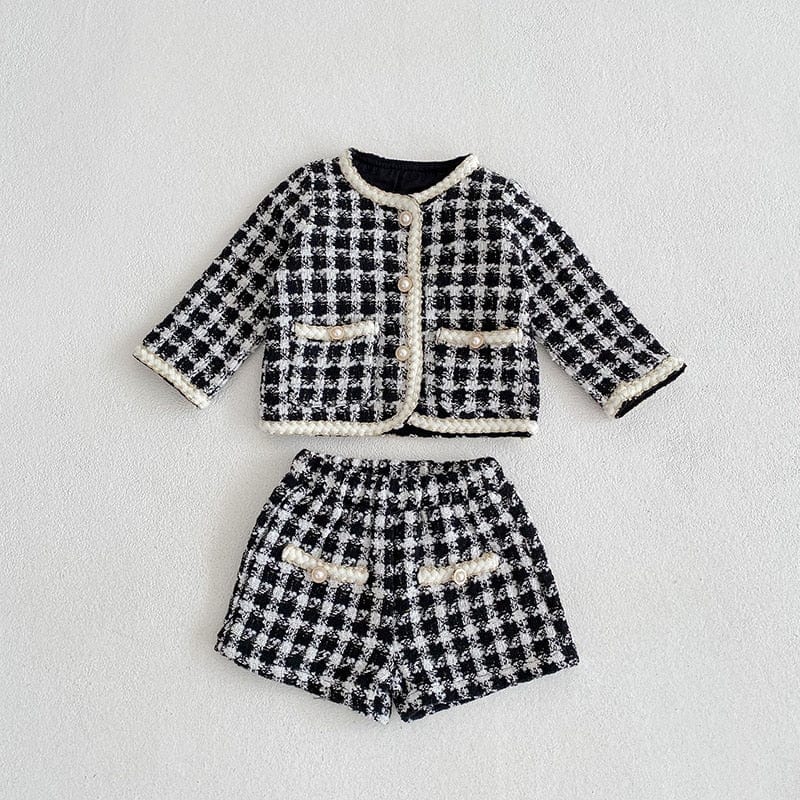 Two-Piece Plaid Blazer and Shorts Set - Image 7