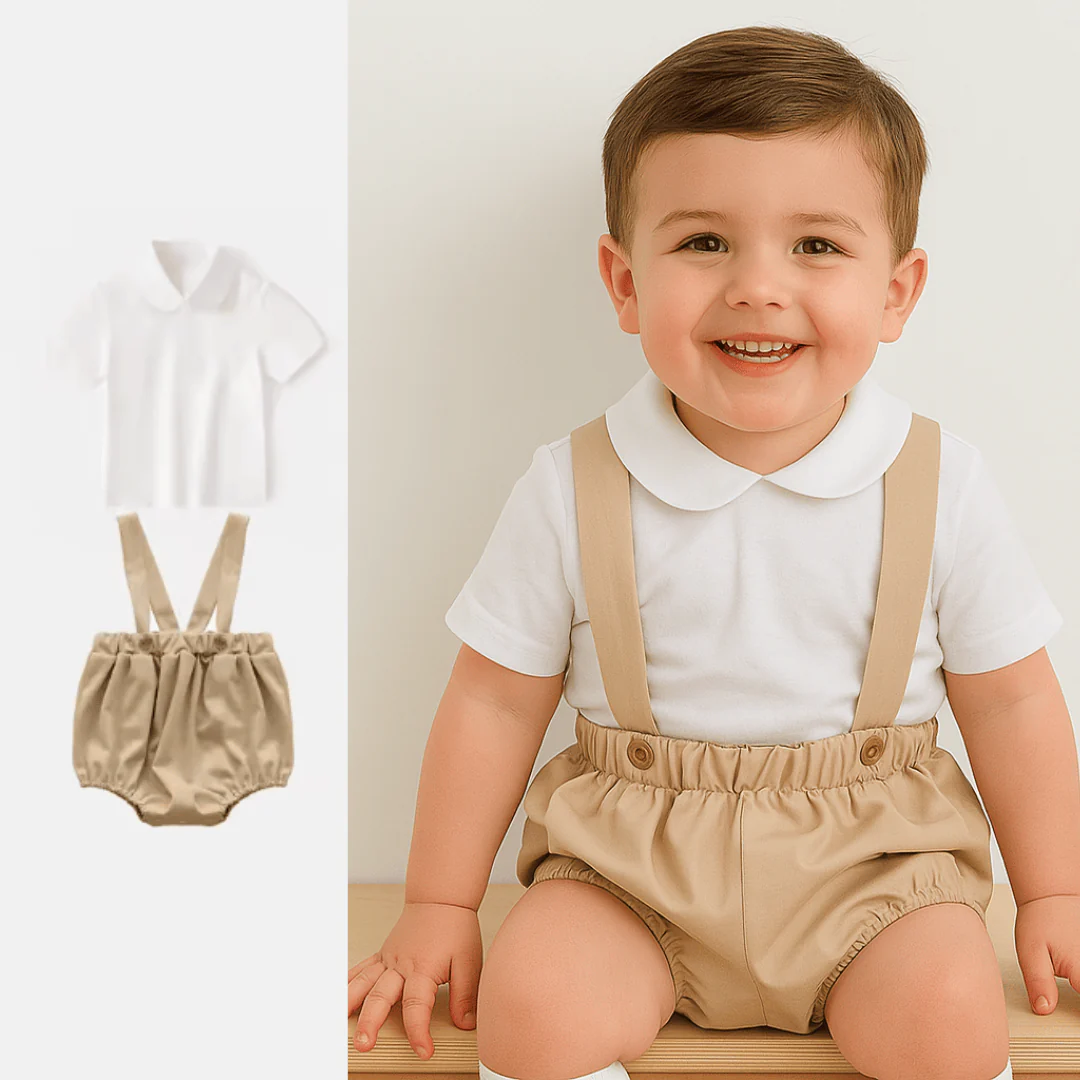 Unisex Baby Suspender Romper Set - Image 16