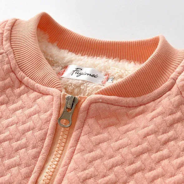Unisex Fleece-Lined Bomber Jacket for Kids - Image 8
