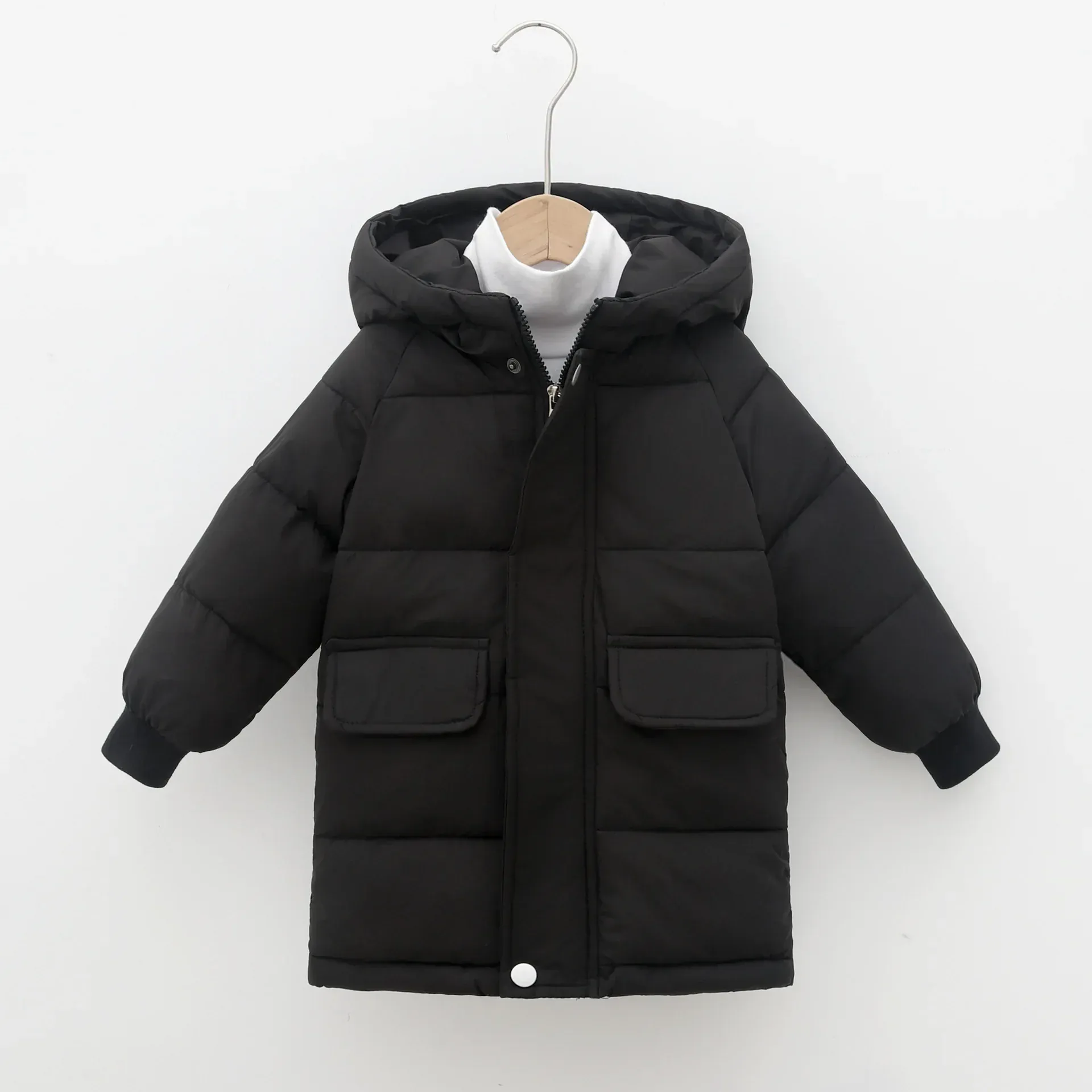 Unisex Hooded Longline Puffer Parka for Kids & Teens - Image 19