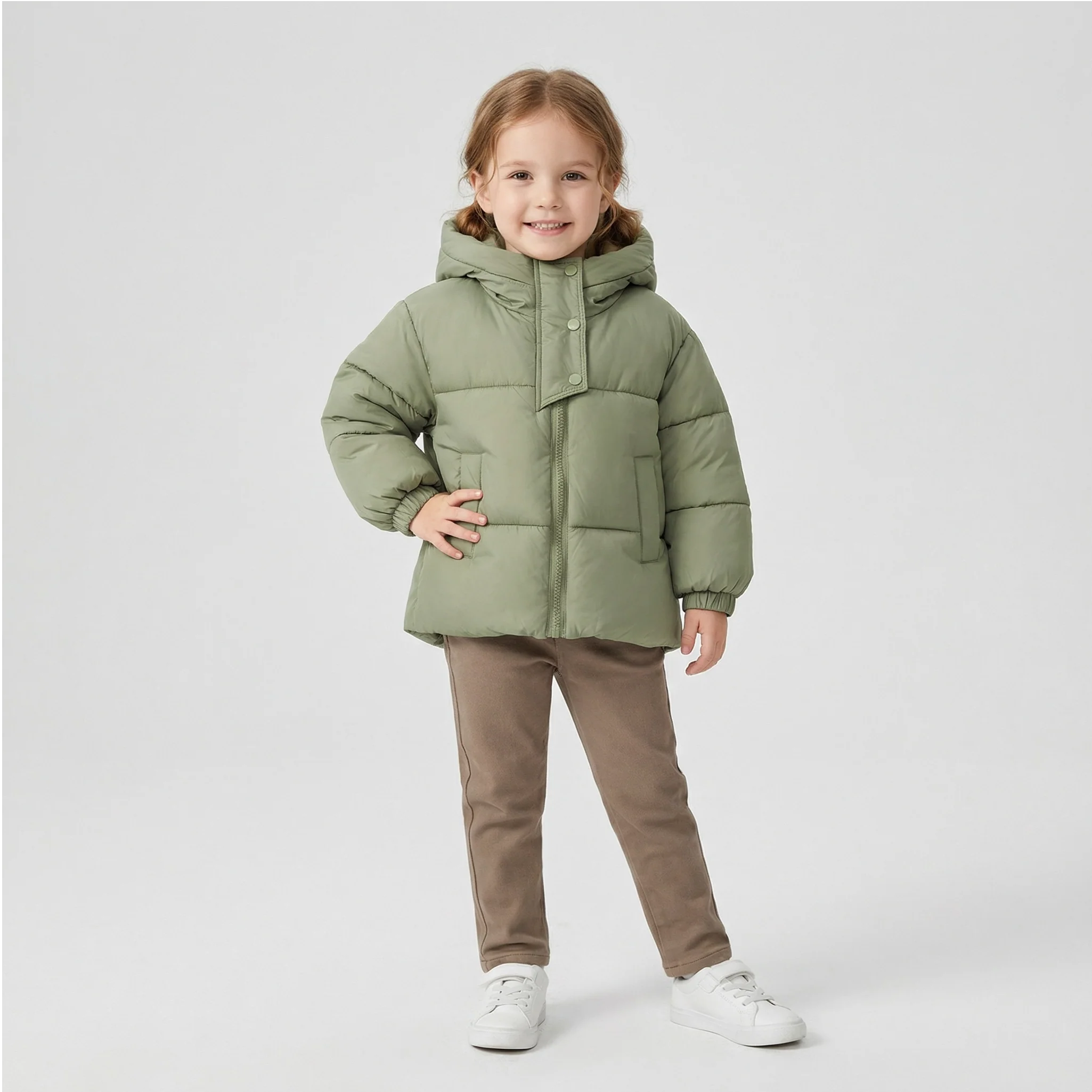 Unisex Hooded Puffer Jacket for Kids - Image 4