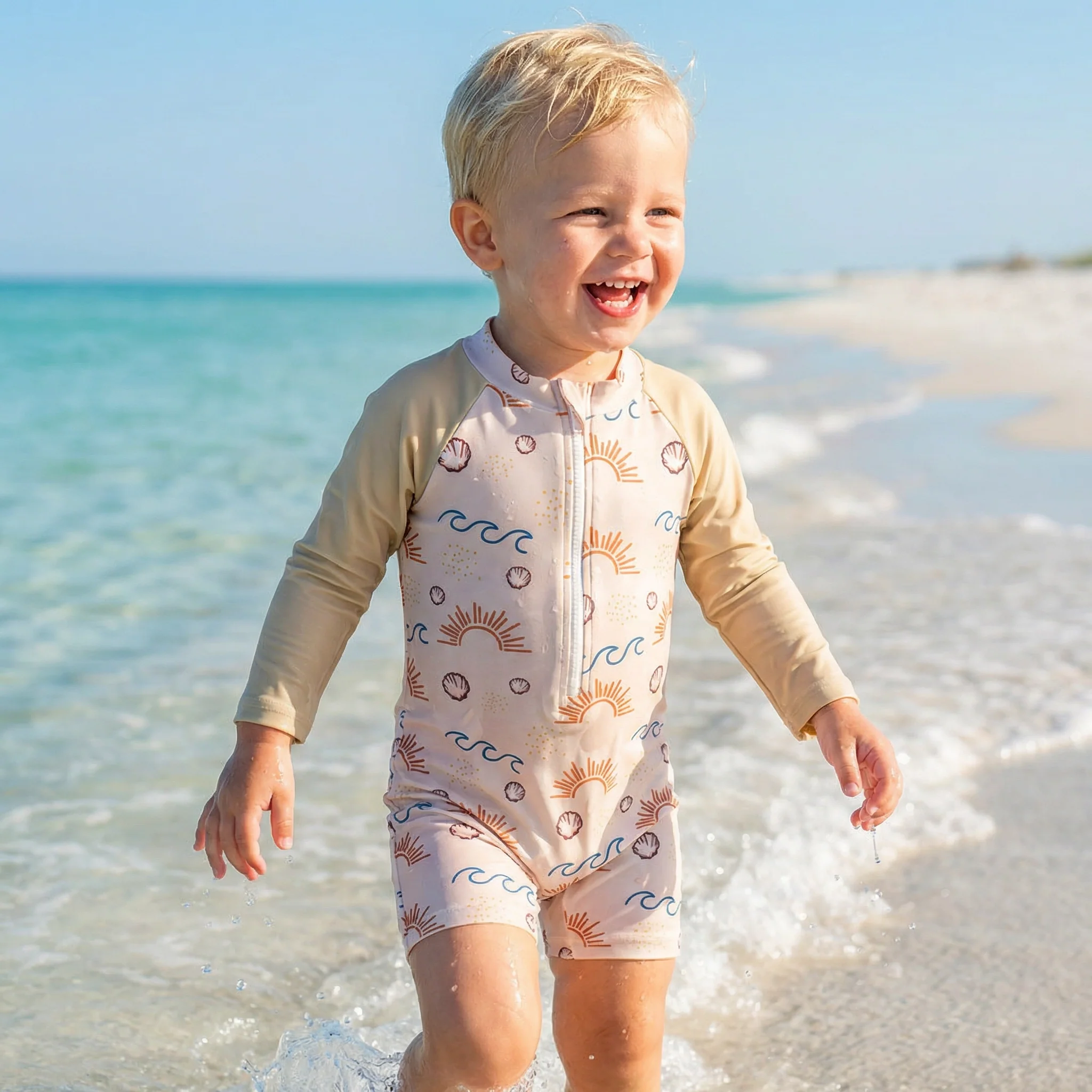Unisex Infant Long Sleeve One-Piece Swimsuit - Image 6