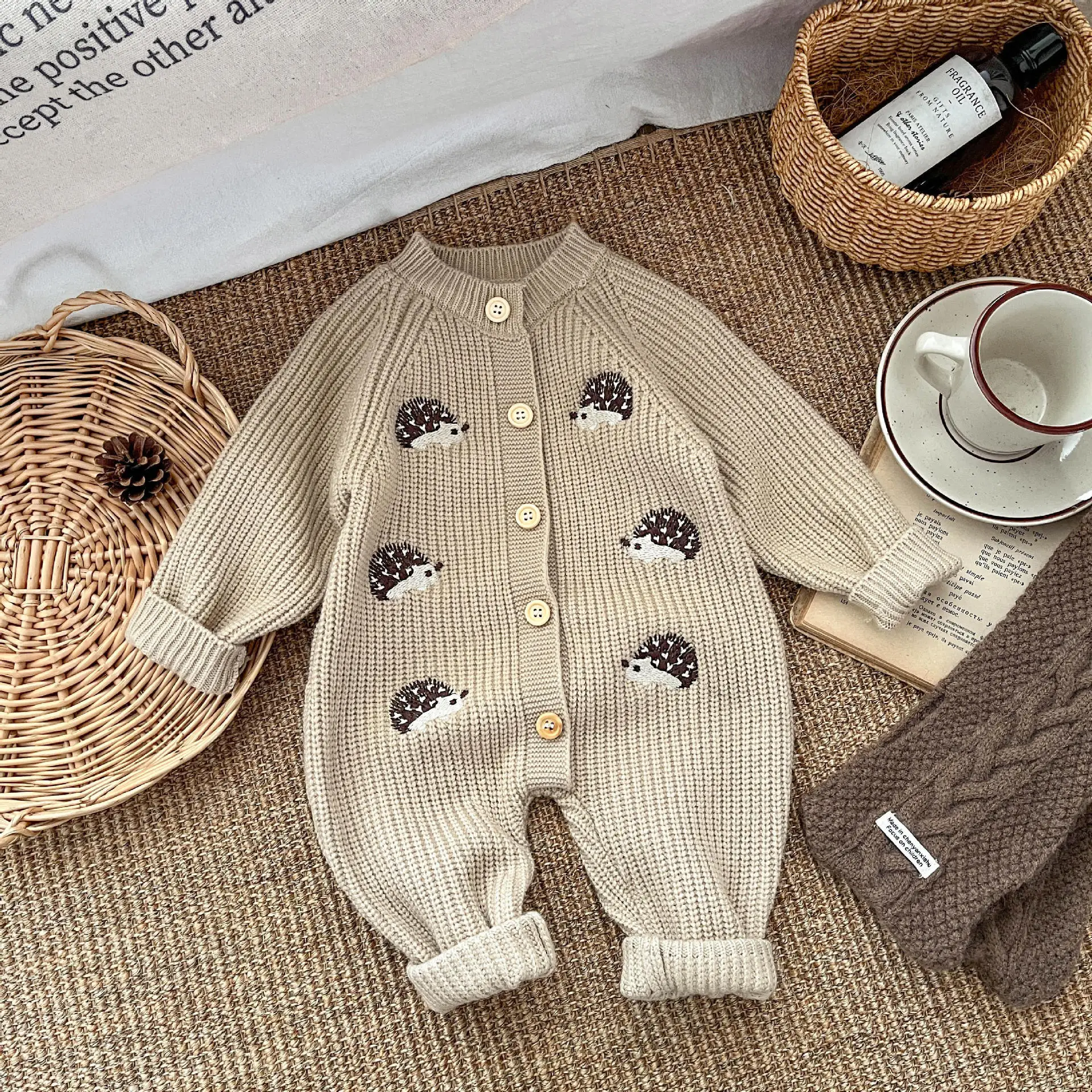 Unisex Knitted Rainbow Romper for Babies and Toddlers - Image 8