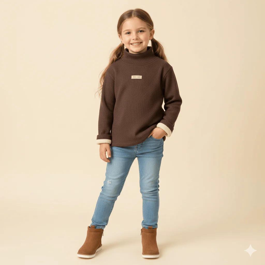 Unisex Mock Neck Long-Sleeve Pullover - Image 3
