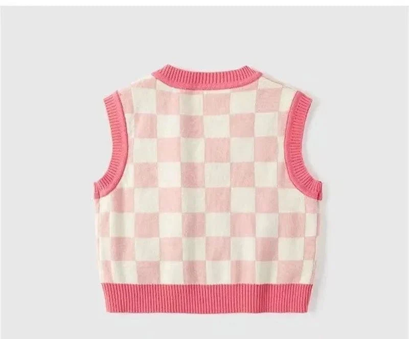 V Neck Girls Knit Vest - Image 3