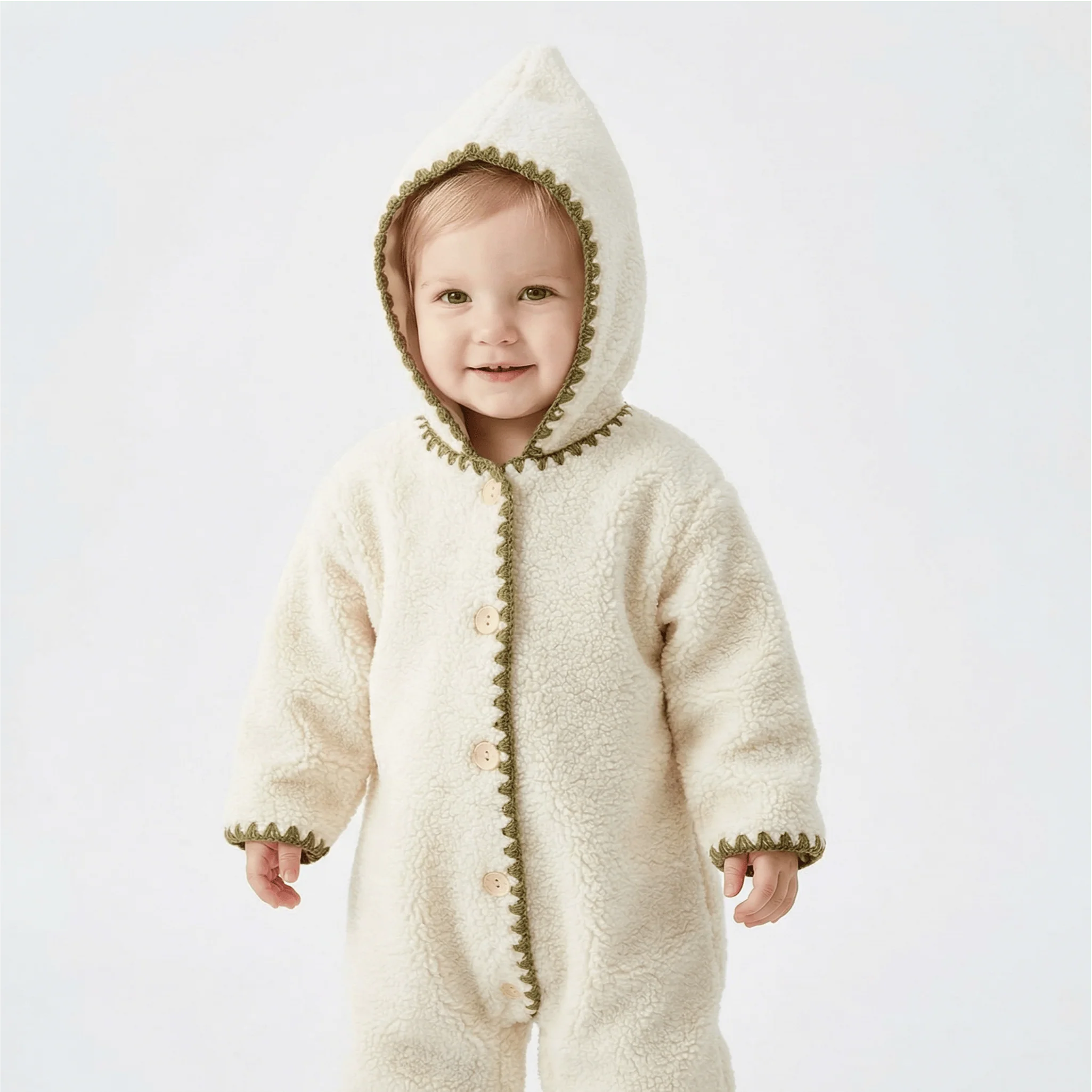 Velvet Baby Jumpsuit & Hat Set - Image 3