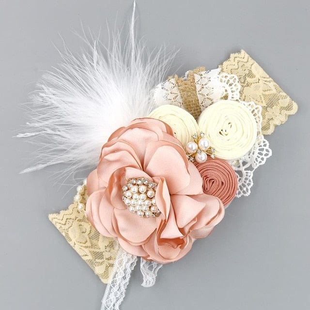 Vintage Baby Floral Lace Headband - Image 7