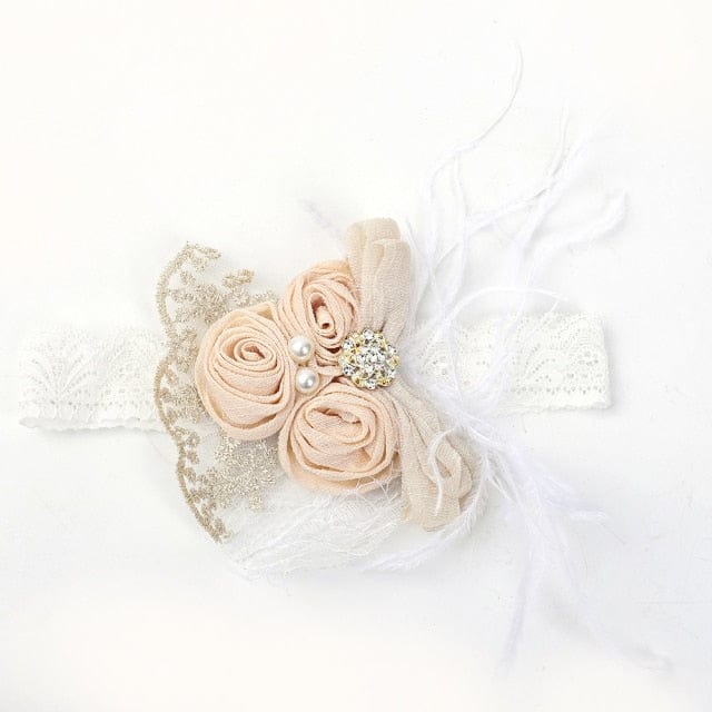 Vintage Baby Floral Lace Headband - Image 9