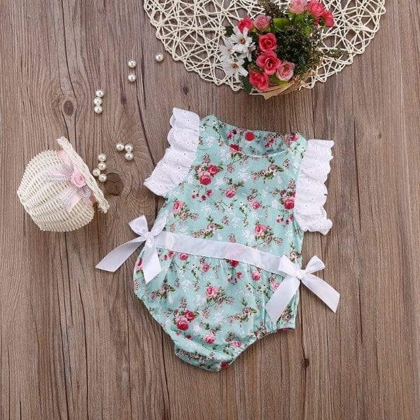 Vintage Floral Lace Romper - Image 2
