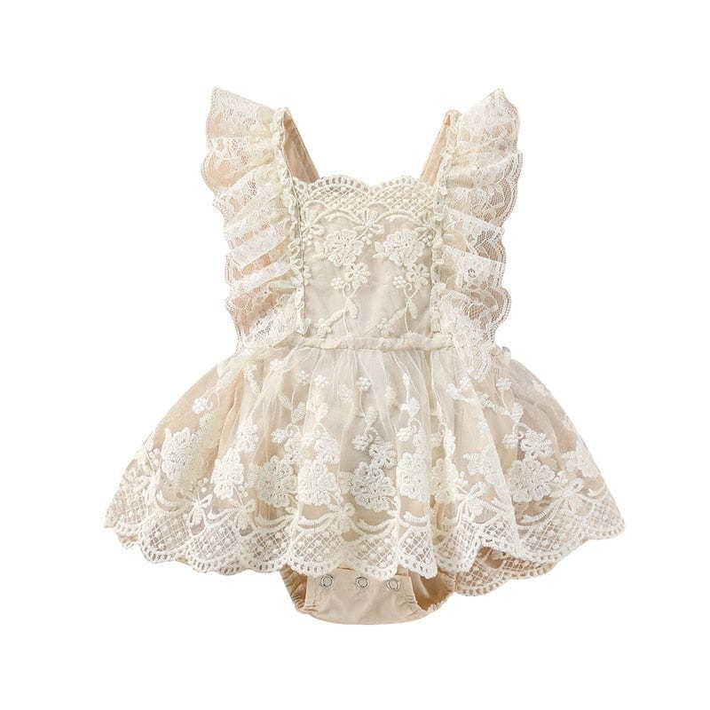 Vintage Lace Baby Romper - Image 4