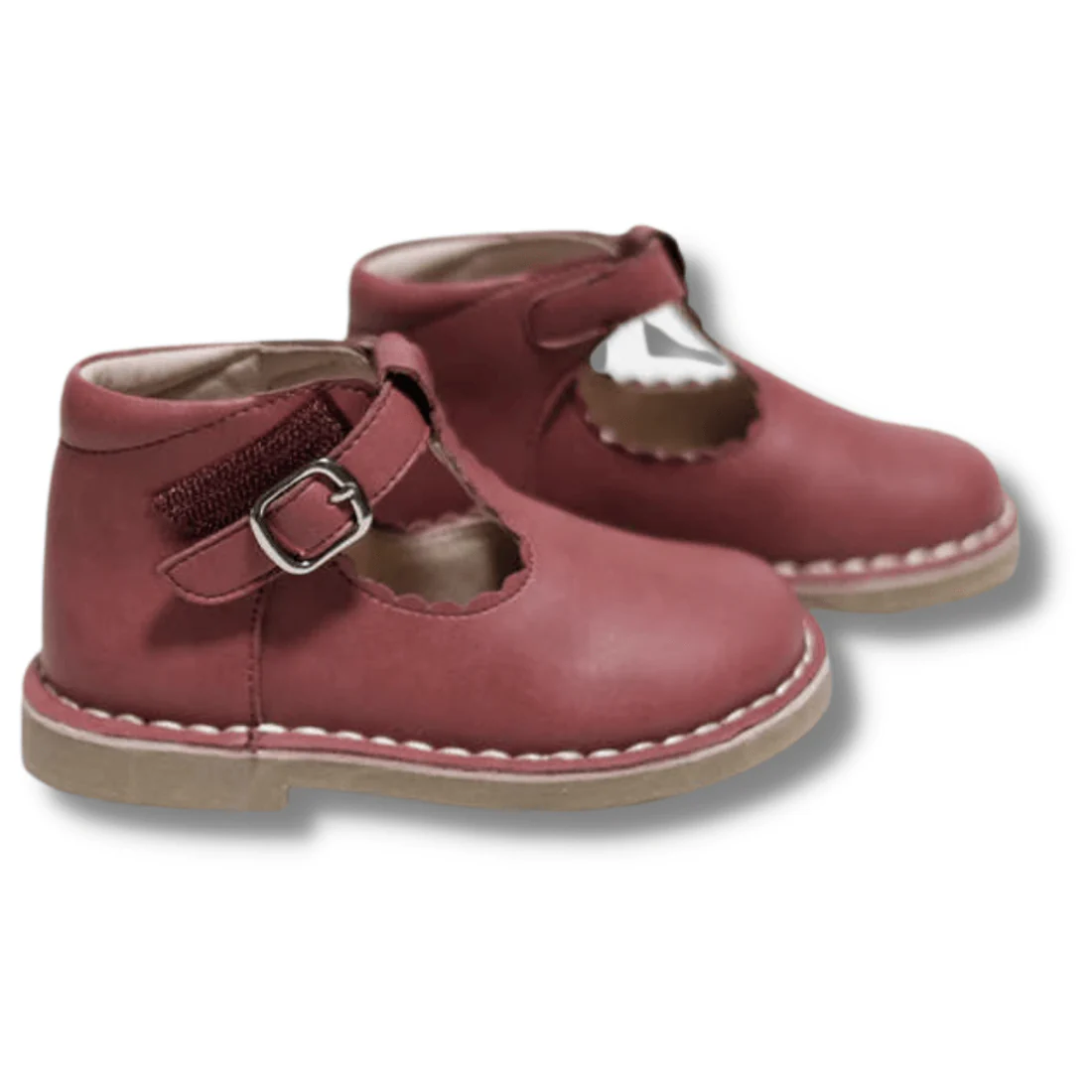 Vintage Leather T-Bar Shoes - Image 2
