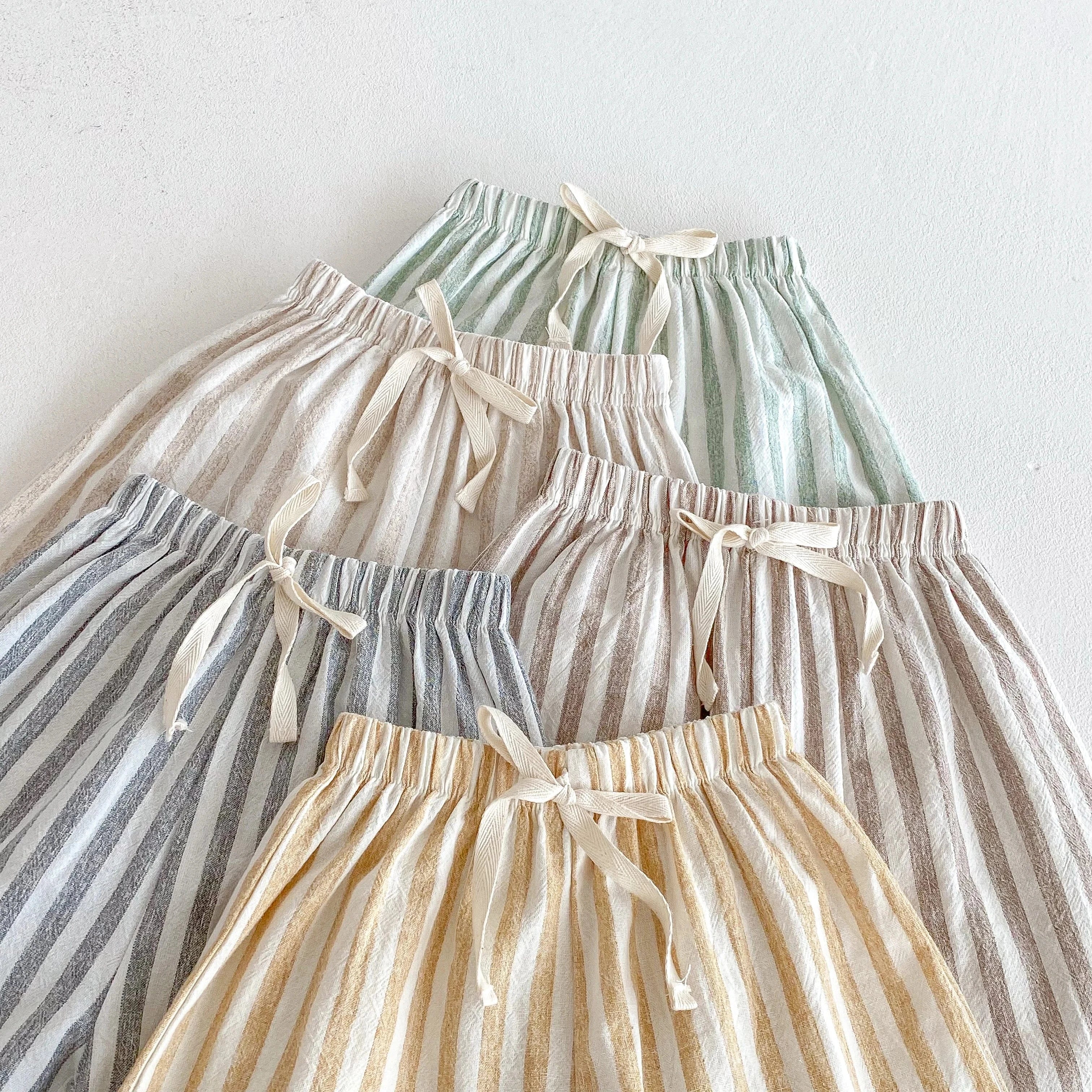 Vintage Striped Linen Cotton Pants - Image 4
