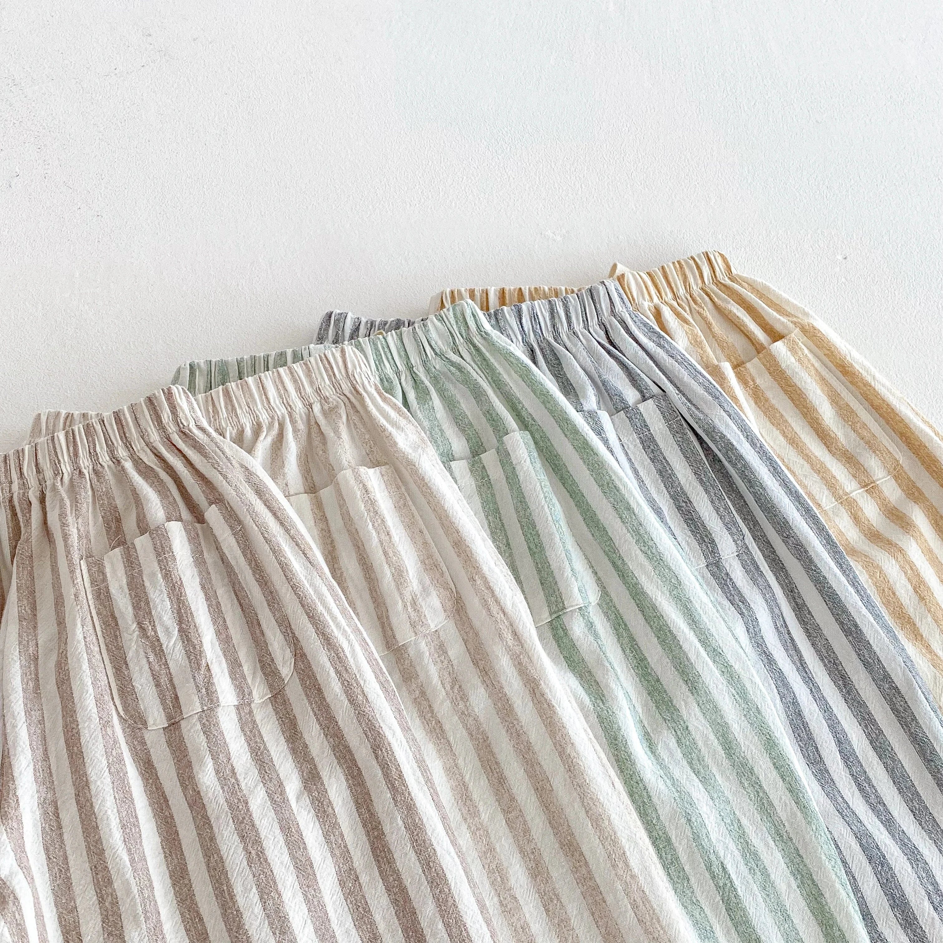 Vintage Striped Linen Cotton Pants - Image 6