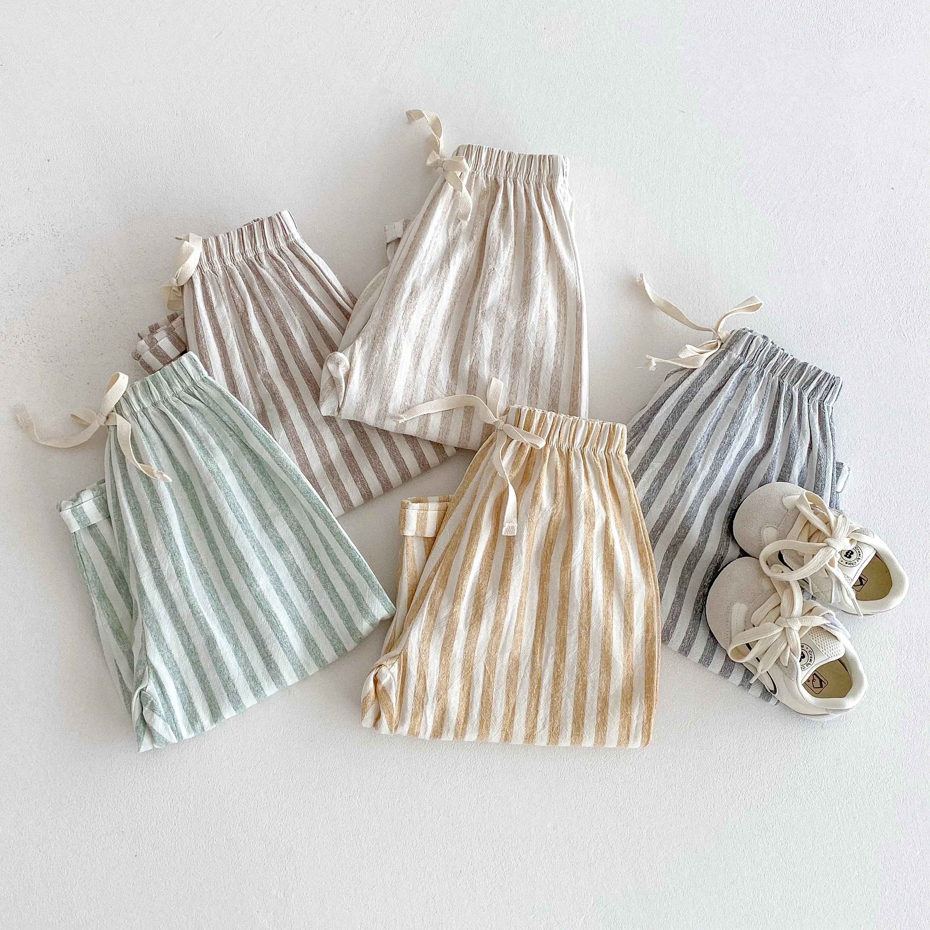 Vintage Striped Linen Cotton Pants - Image 7