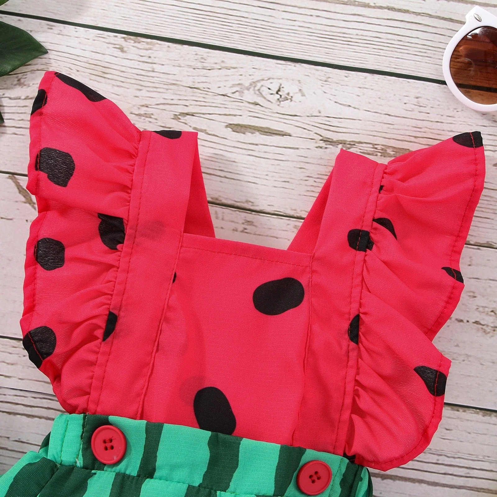Watermelon Print Baby Romper - Image 7