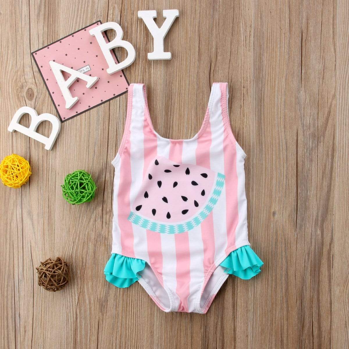 Watermelon Striped Swimsuit - Image 5
