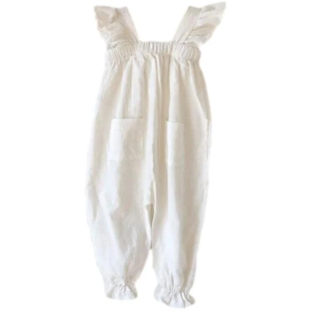 White Baby Girl Overall - Image 3