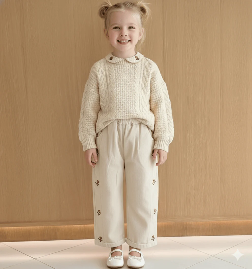 Willow Creek Embroidered Cotton Trousers - Image 2