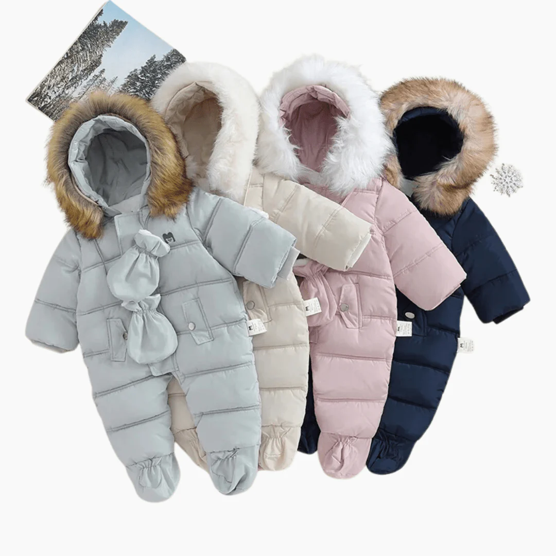 Winter Toddler Hooded Puffer Romper