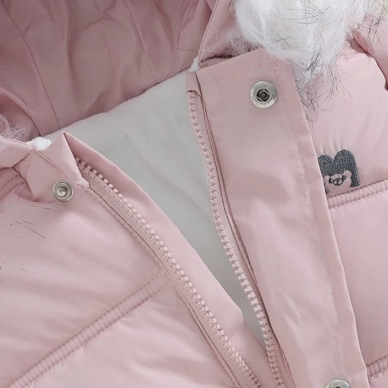 Winter Toddler Hooded Puffer Romper - Image 3