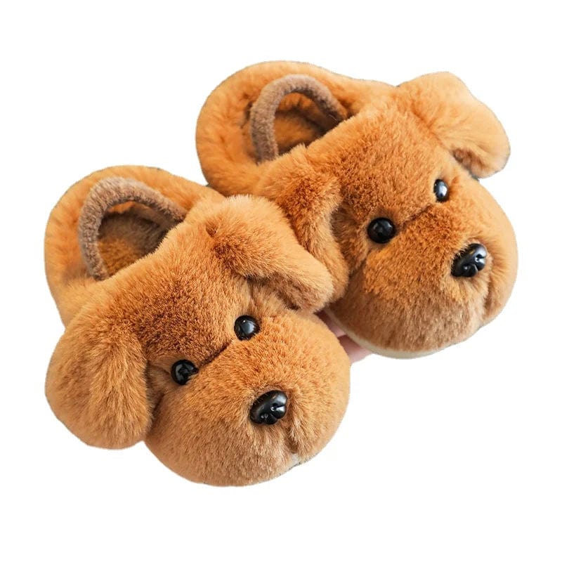 Winter Warm Cartoon Dog Kids Slippers - Image 7